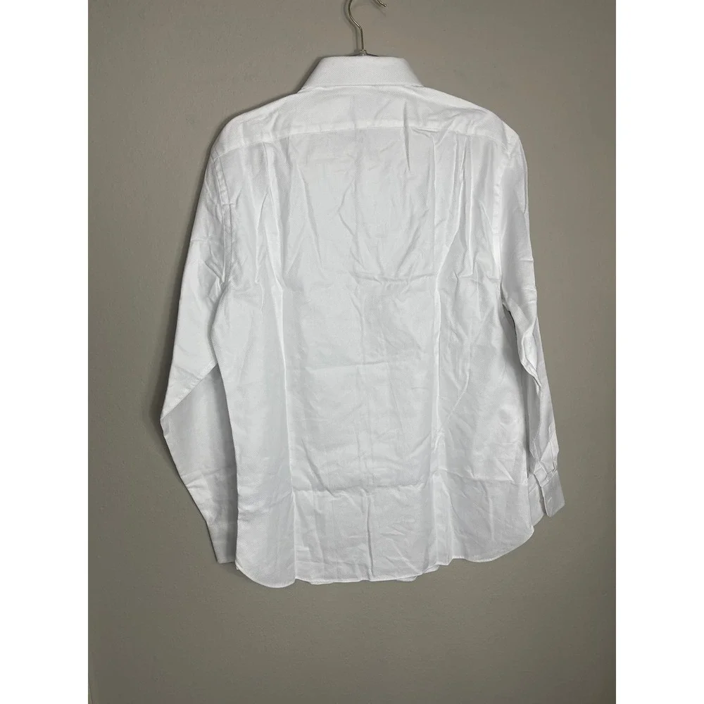 J.Crew Ludlow Premium Dobby Dress Shirt 16H35 White Slim Fit Cotton NWT